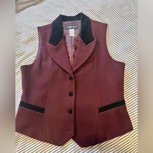 Vintage maroon wool vest